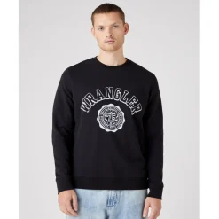 Sweatshirt noir pour homme en coton