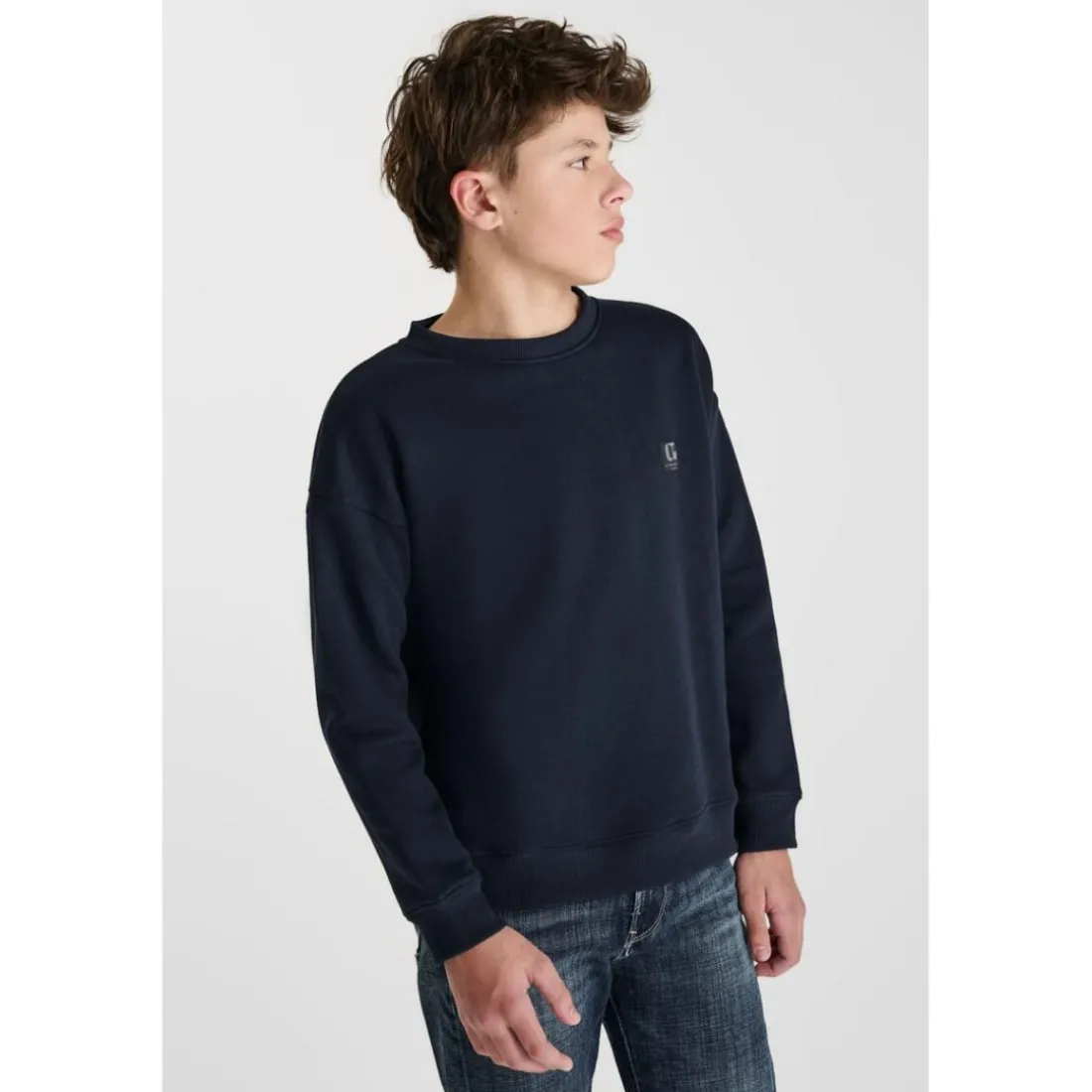 Sweat-Shirt PIPOBO bleu en coton Nels