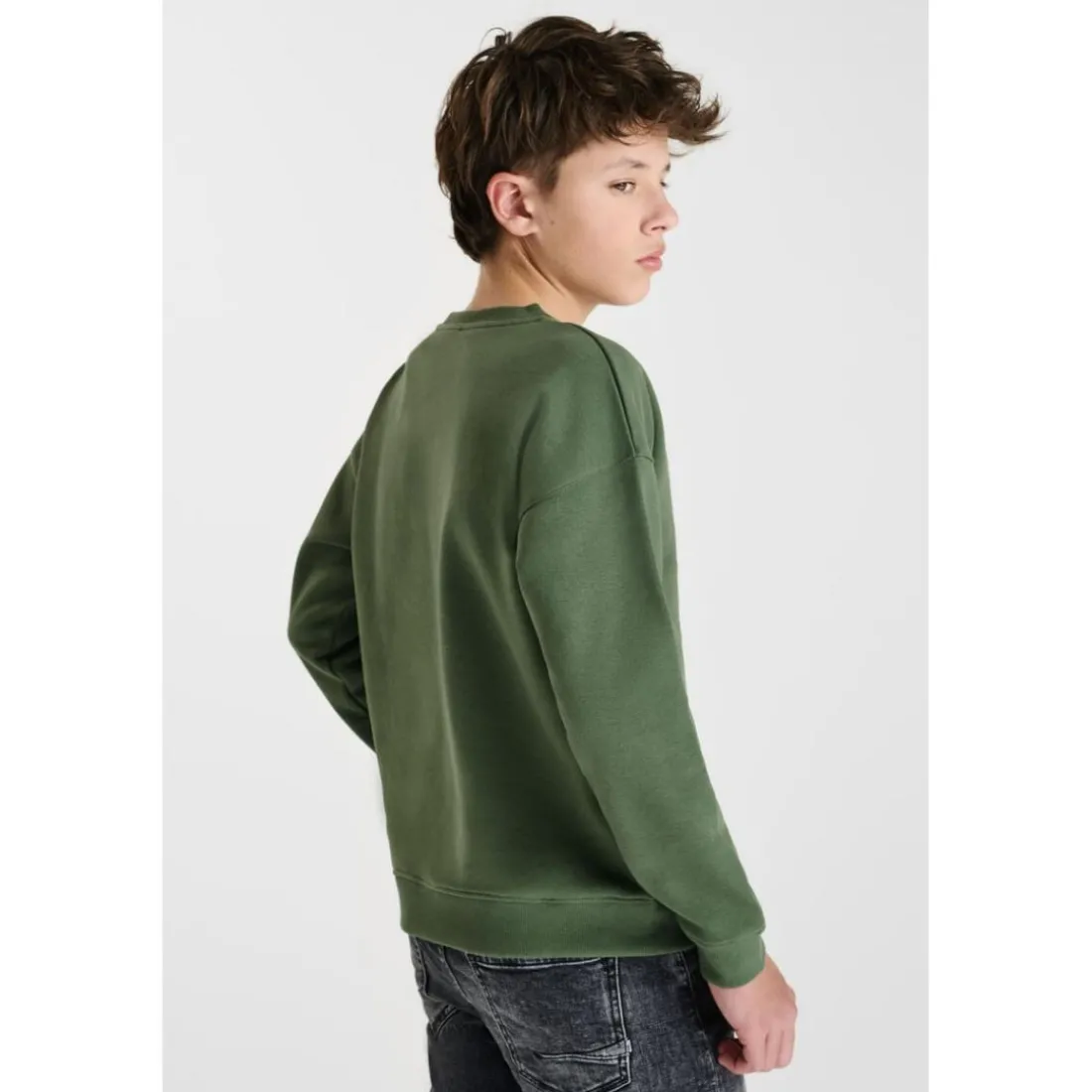 Sweat-Shirt PIPOBO vert en coton Zed