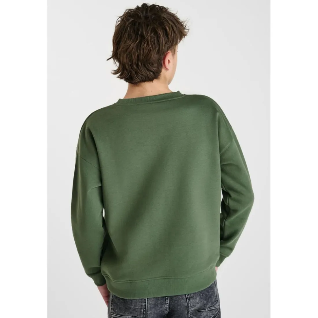 Sweat-Shirt PIPOBO vert en coton Zed