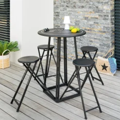 Table 4 Chaises Extérieur D. 77,5 Cm