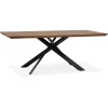 Table à diner avec pied central en x 'WALABY' en bois finition Noyer