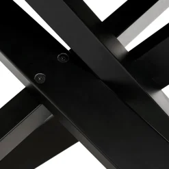 Table à diner avec pied central en x 'WALABY' en bois finition Noyer