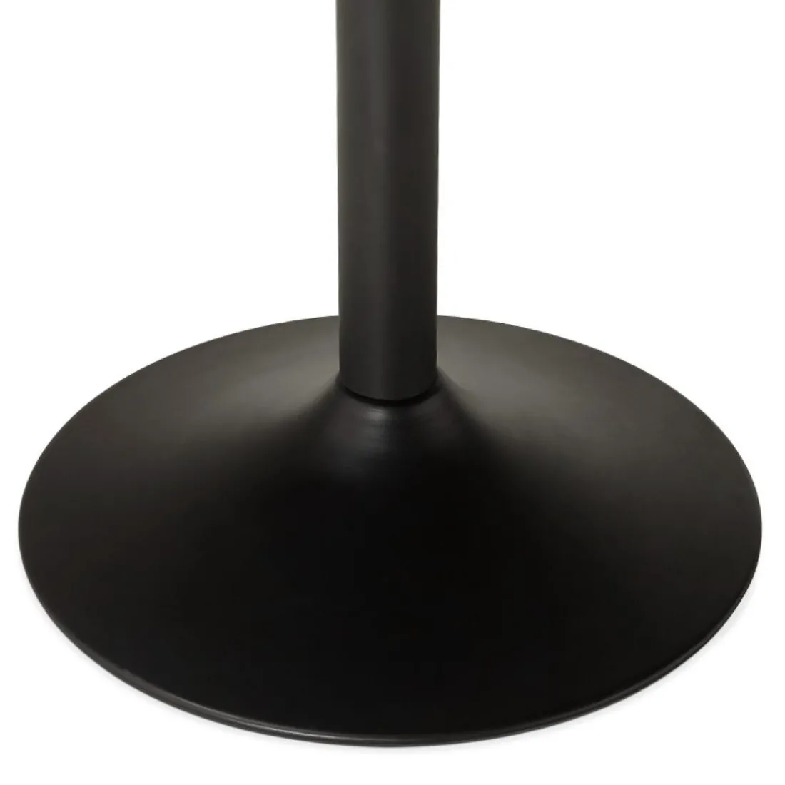 Table à diner ou de bureau ronde 'CHEF' en bois noir finition Frêne