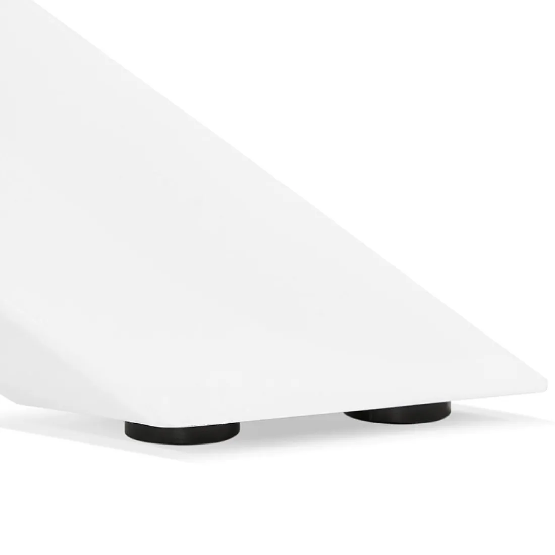 Table à diner 'WALABY' en bois finition naturelle avec pied central en x blanc