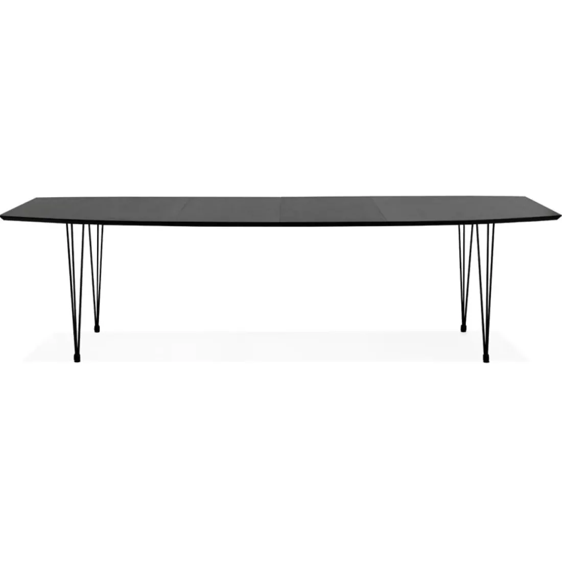 Table à dîner ou de réunion extensible 'MOTUS' noire