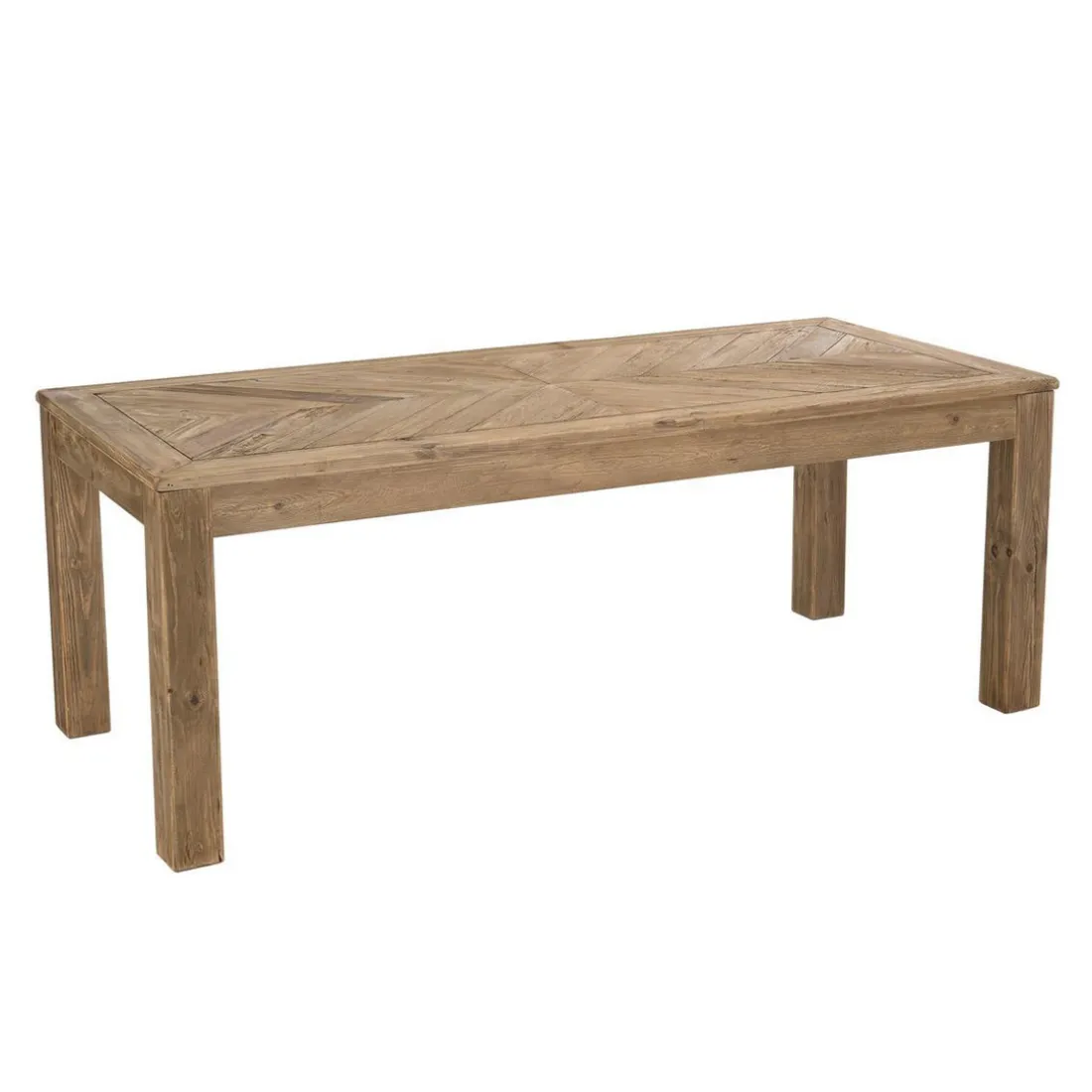 Table À Manger ANDRIAN Bois Pin Recyclé 200 X 90 Cm
