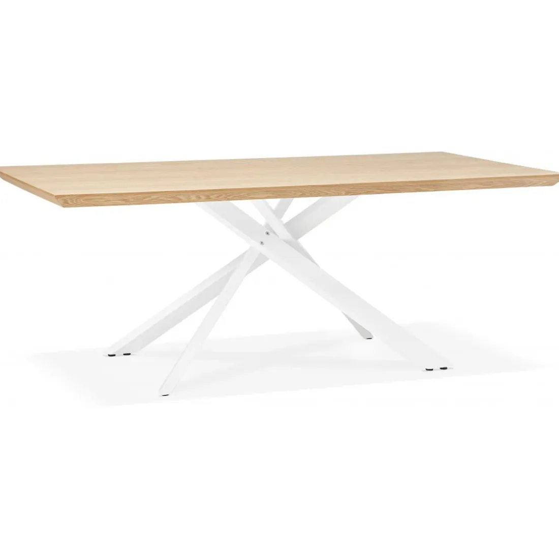 Table à Manger Couleur Naturel Métal Blanc ROYALTY
