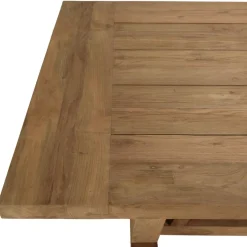 Table à manger jardin teck recyclé pieds en V inversé KALLY