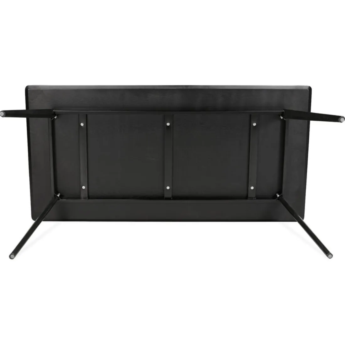 Table à manger ou bureau design 'BARISTA' en bois noir