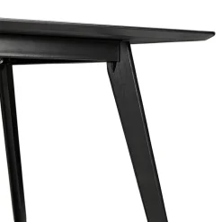Table à manger ou bureau design 'BARISTA' en bois noir