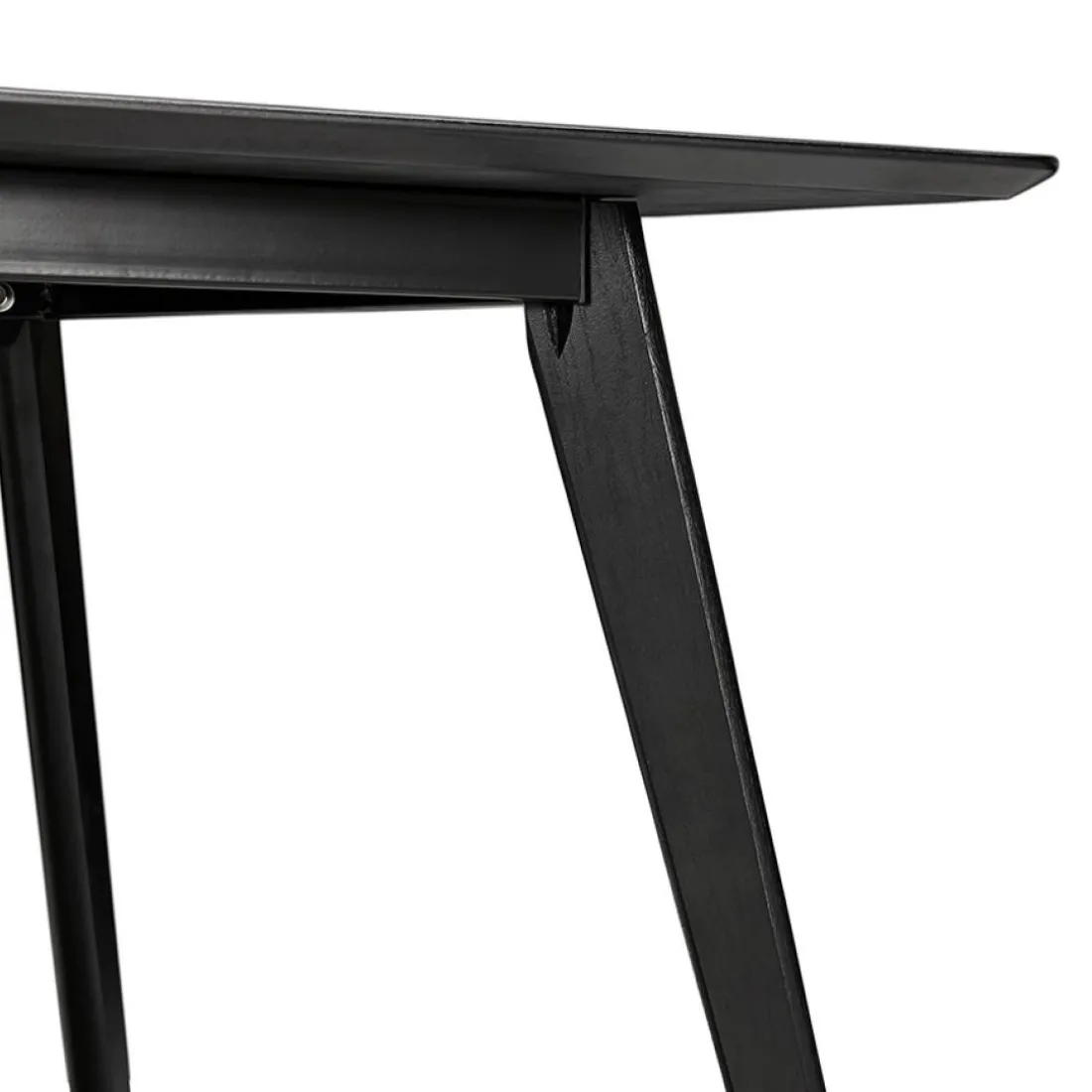 Table à manger ou bureau design 'BARISTA' en bois noir