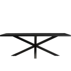 Table à manger plateau noir effet pierre BASILE