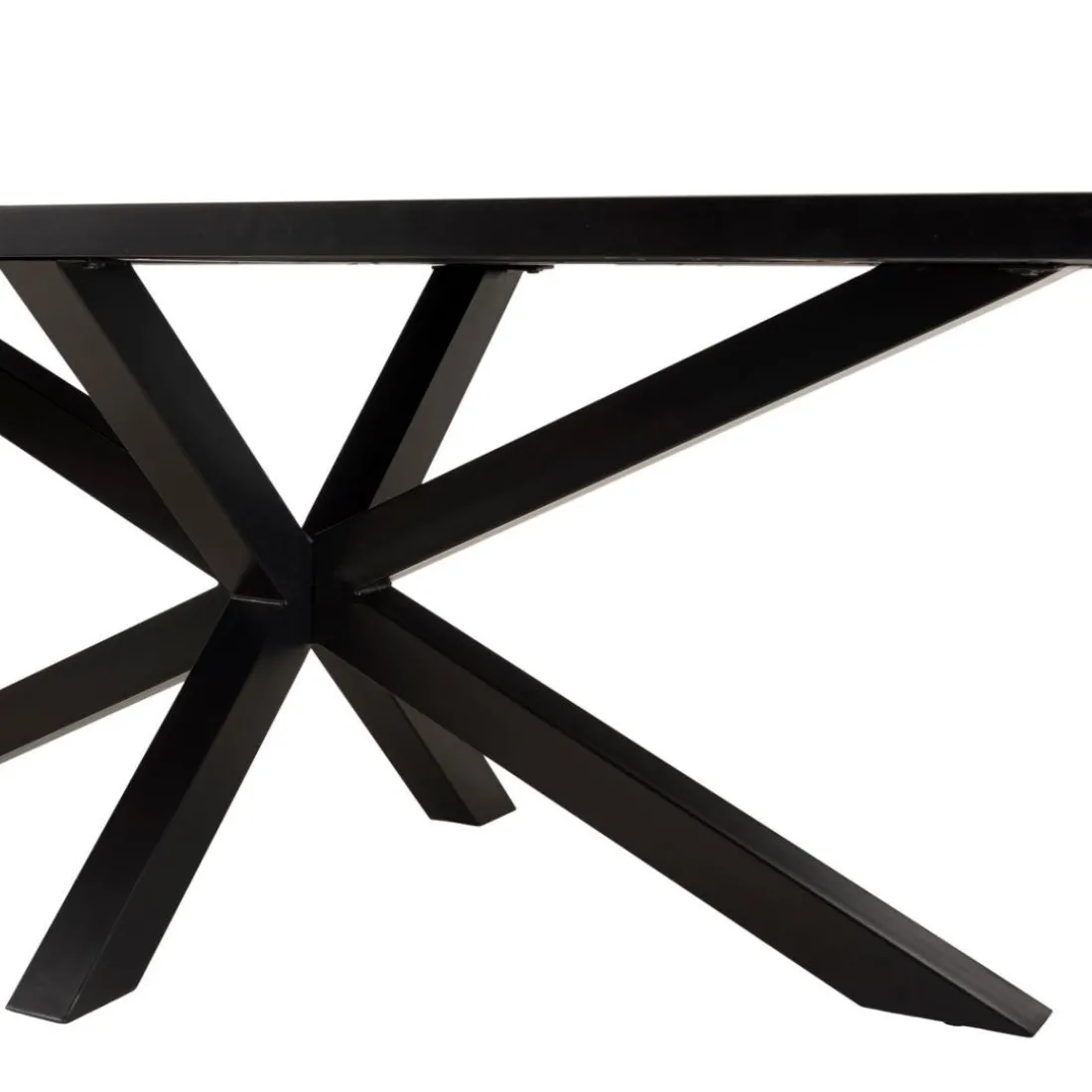 Table à manger plateau noir effet pierre BASILE