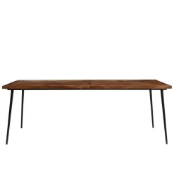Table à manger rectangulaire en bois et pieds en métal KIARA