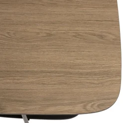 Table basse 2 plateaux bi-matière mocha noir pieds métal