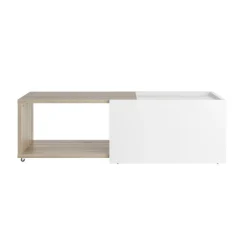 Table Basse Couleur Chêne Blanc SLIDE