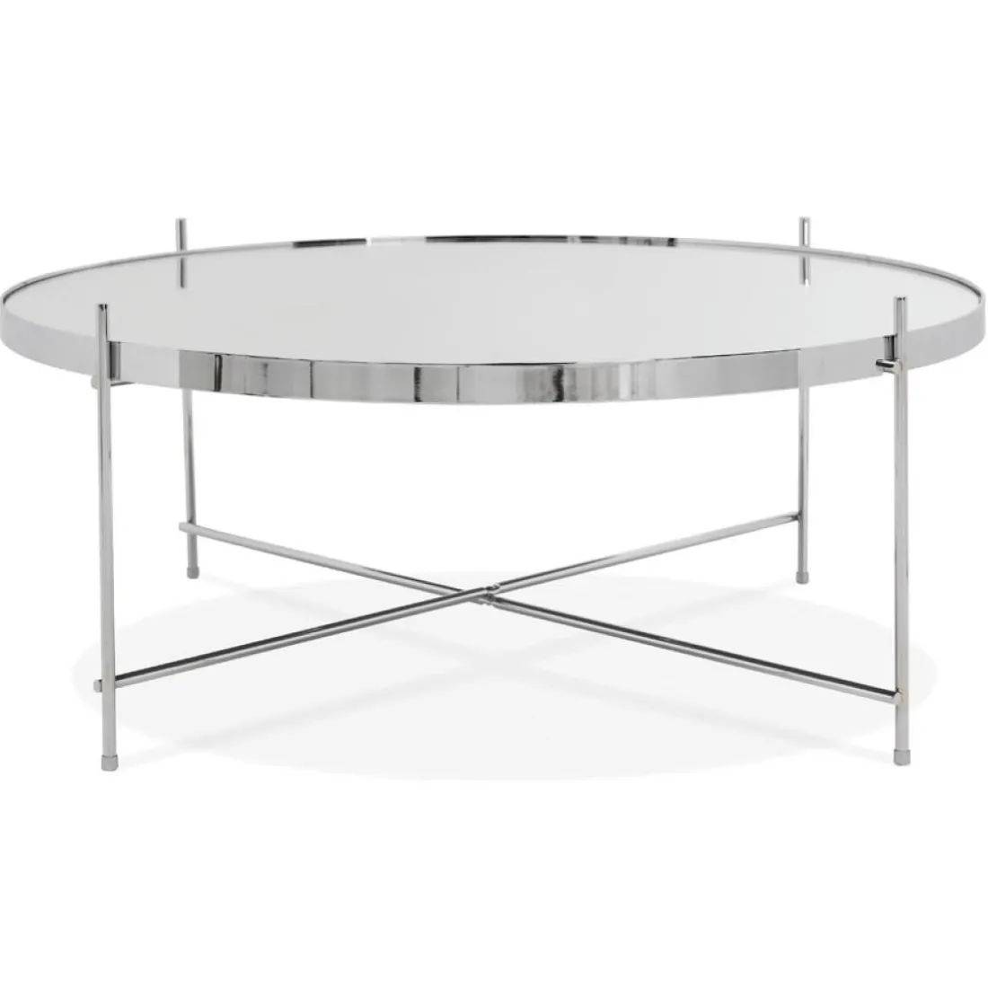 Table basse de salon 'KOLOS BIG' couleur chrome