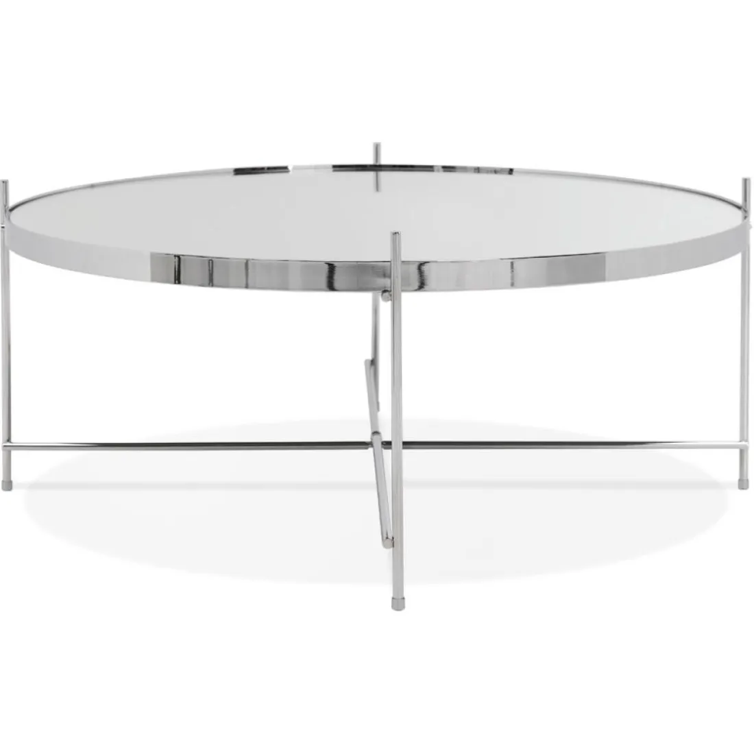 Table basse de salon 'KOLOS BIG' couleur chrome