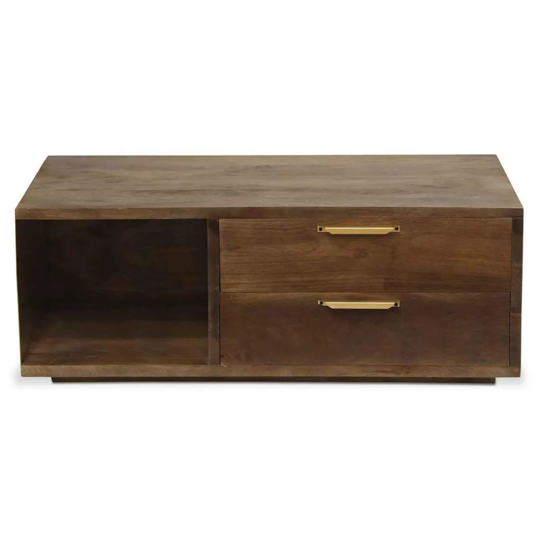 Table Basse FIRMIN Marron Et Métal Or