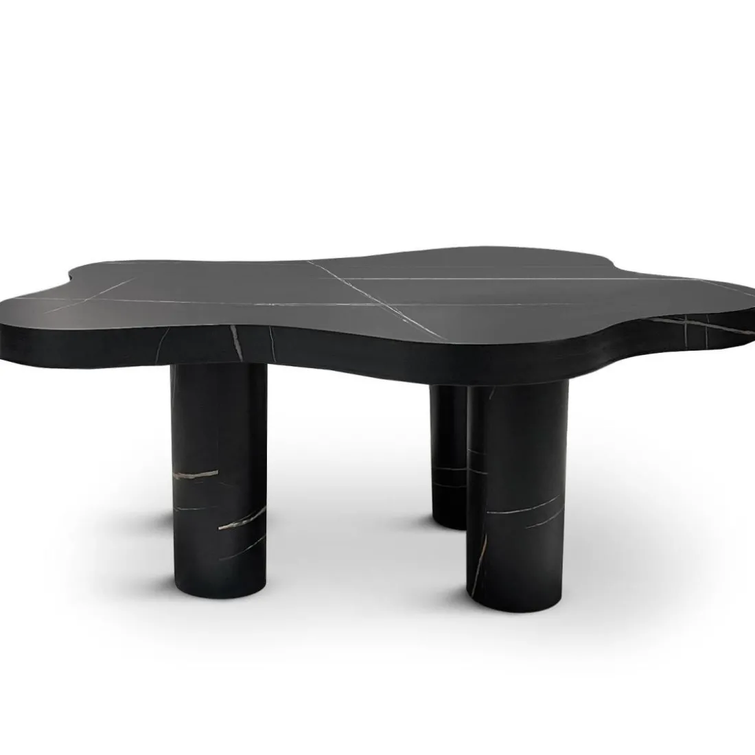 Table basse forme nuage Lagoon Effet Marbre Noir