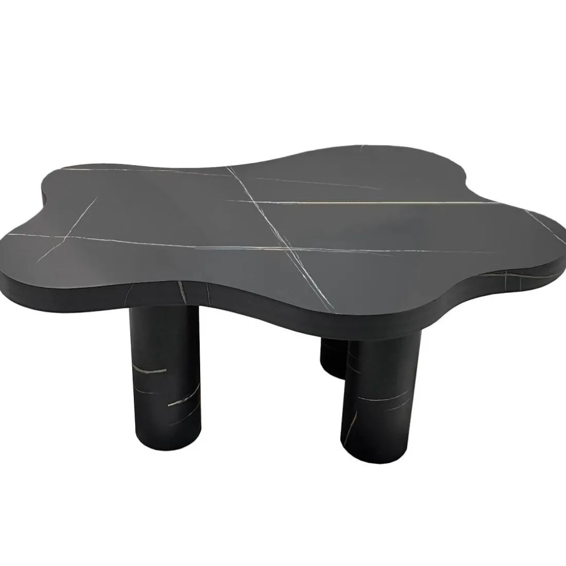 Table basse forme nuage Lagoon Effet Marbre Noir
