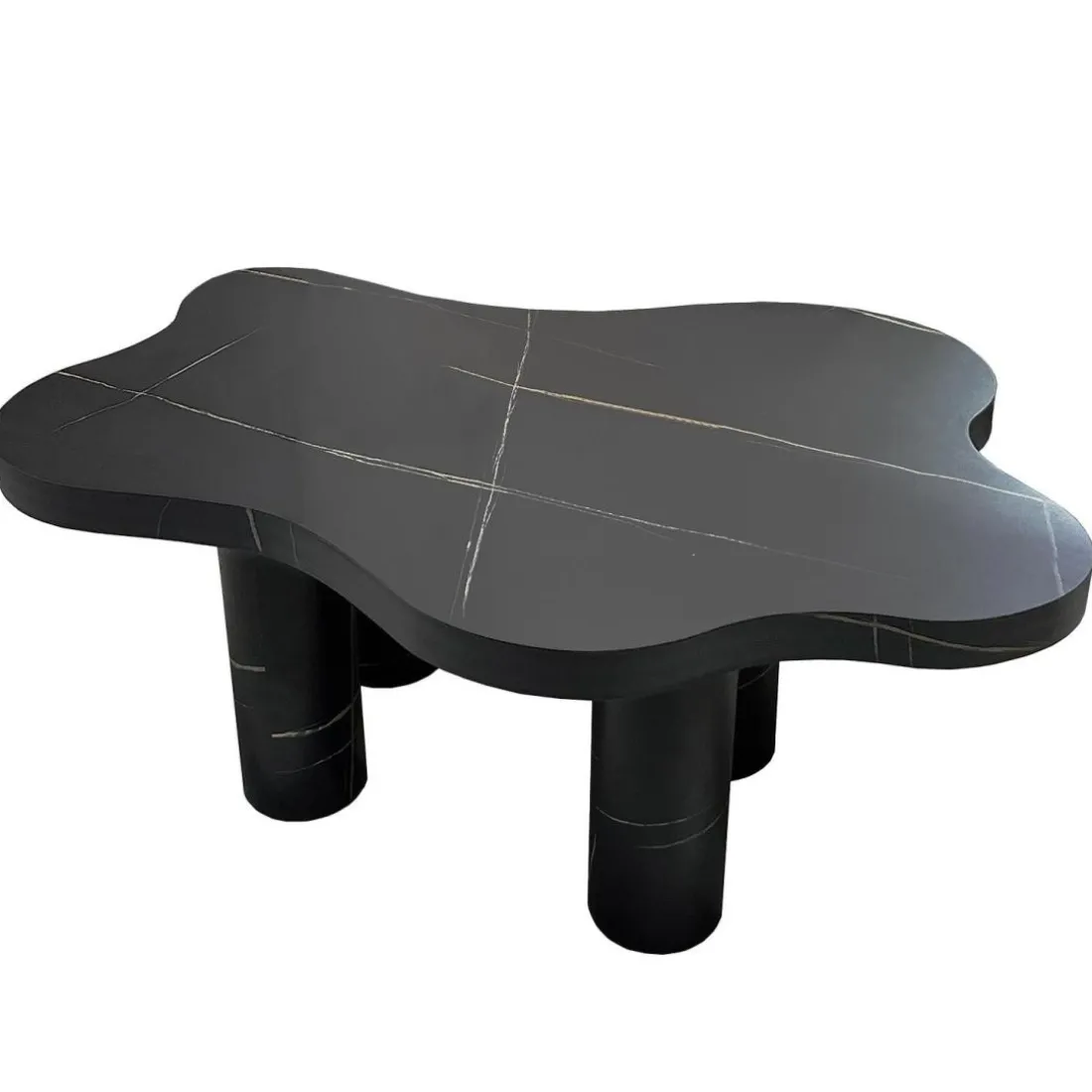 Table basse forme nuage Lagoon Effet Marbre Noir