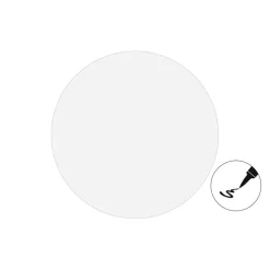 Table basse magnétique ronde à rebord Bipolart Métal Noir avec 1 Top Tableau blanc effaçable