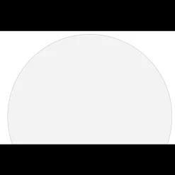 Table basse magnétique ronde à rebord Bipolart Métal Noir avec 1 Top Tableau blanc effaçable