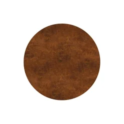 Table basse magnétique ronde à rebord Bipolart Métal Noir avec 1 Top Effet simili de vachette
