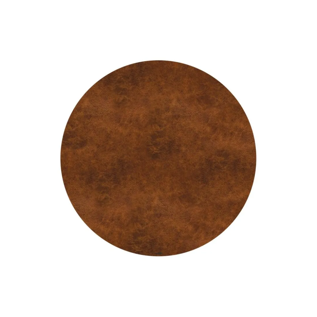 Table basse magnétique ronde à rebord Bipolart Métal Blanc avec 1 Top Effet simili de vachette