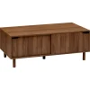 Table basse Slidy bois foncé