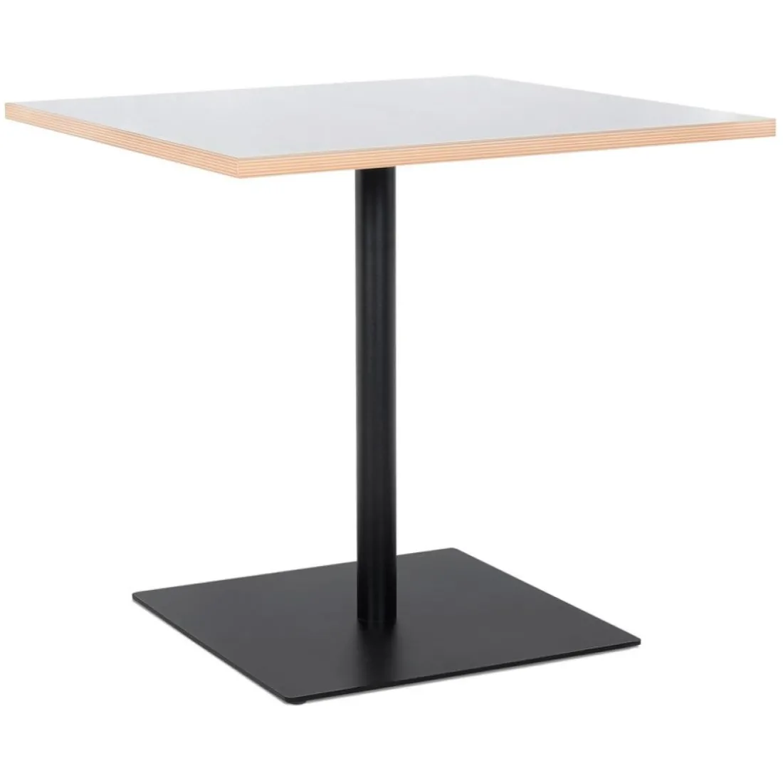 Table carrée 'FUSION SQUARE' blanche et structure noire