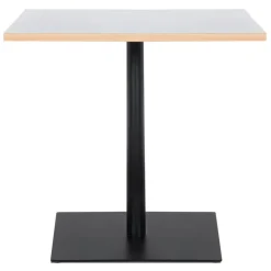 Table carrée 'FUSION SQUARE' blanche et structure noire