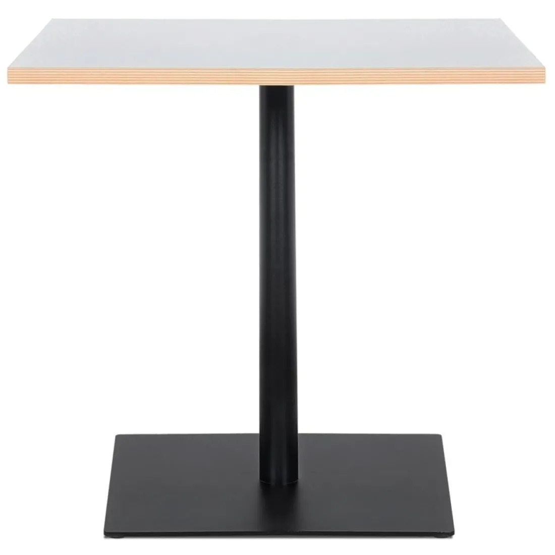 Table carrée 'FUSION SQUARE' blanche et structure noire