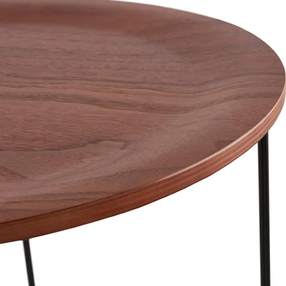 Table d'appoint design 'TSUNAMI' noire style industriel