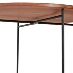 Table d'appoint design 'TSUNAMI' noire style industriel