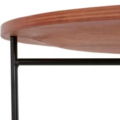 Table d'appoint design 'TSUNAMI' noire style industriel