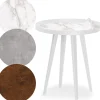 Table d'appoint magnétique ronde à rebord Bipolart Métal Blanc avec 3 Tops style Textures