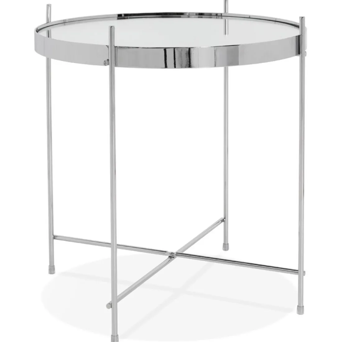 Table d'appoint pliable 'KOLOS' couleur chrome