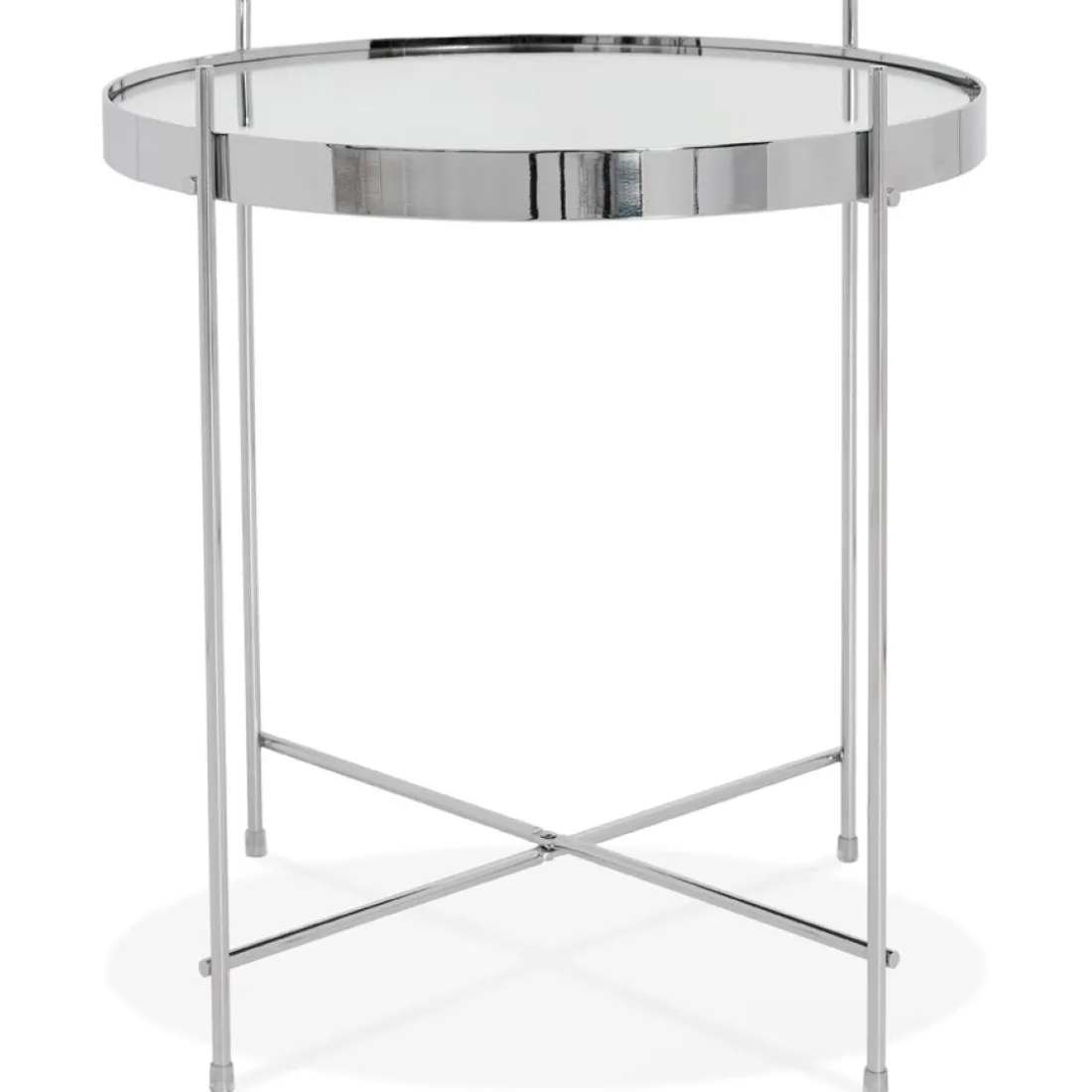 Table d'appoint pliable 'KOLOS' couleur chrome