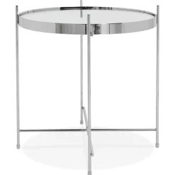 Table d'appoint pliable 'KOLOS' couleur chrome