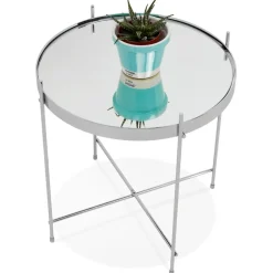 Table d'appoint pliable 'KOLOS' couleur chrome