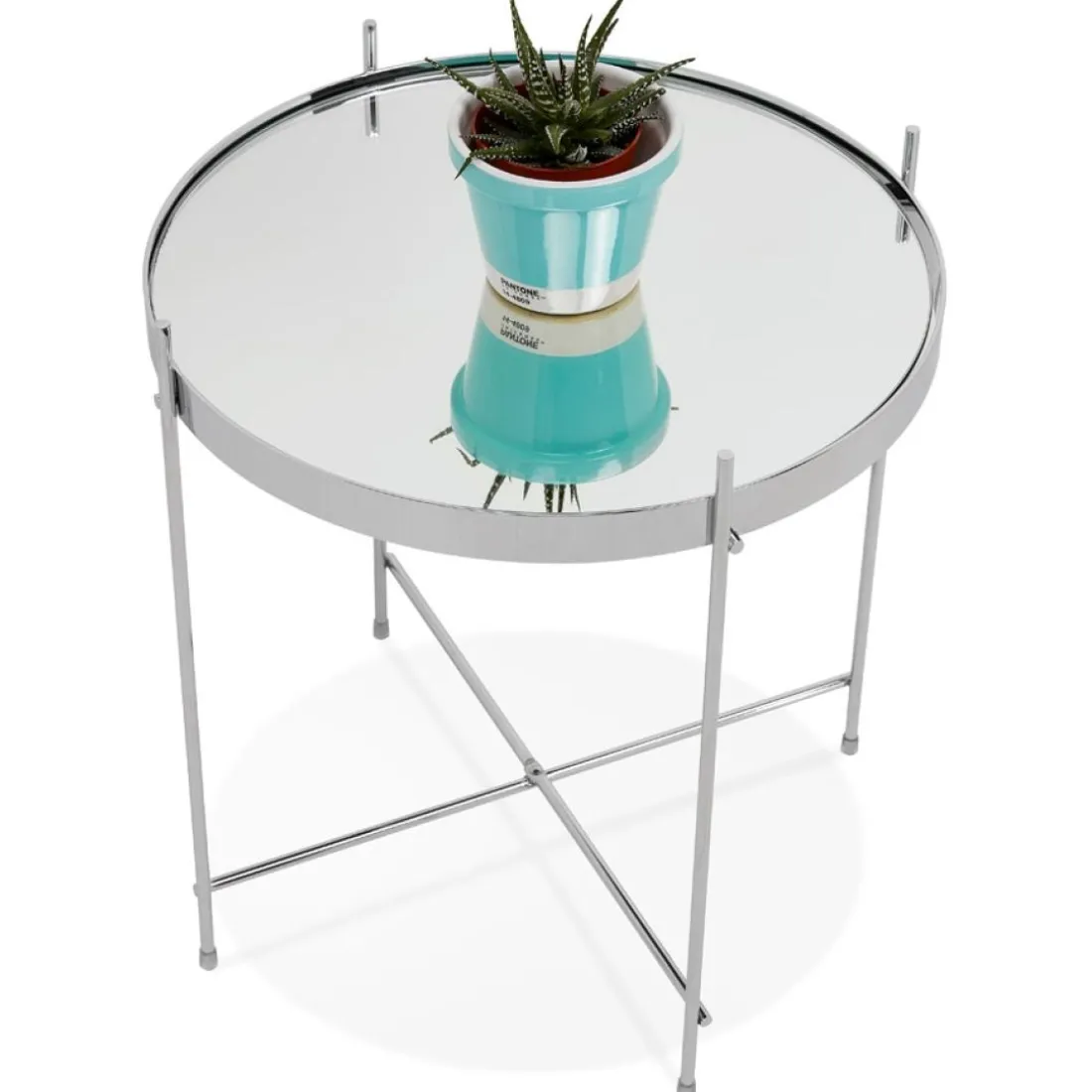 Table d'appoint pliable 'KOLOS' couleur chrome