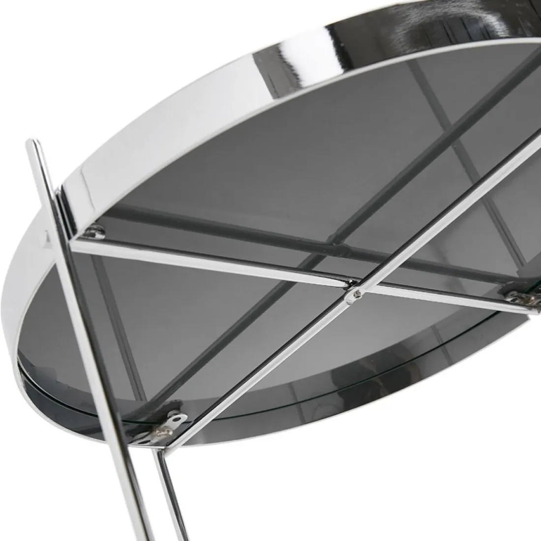 Table d'appoint pliable 'KOLOS' couleur chrome