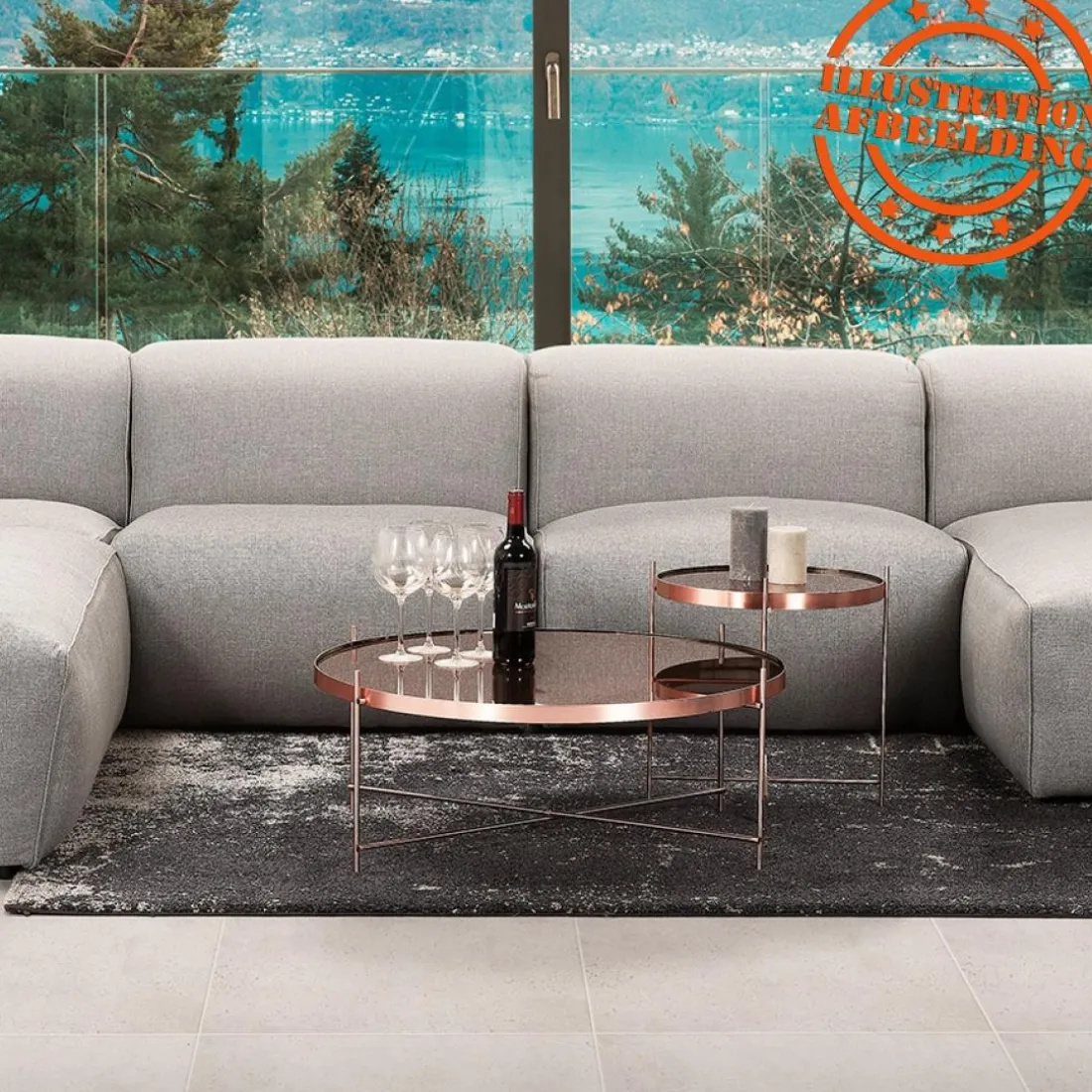 Table d'appoint pliable 'KOLOS' couleur cuivre