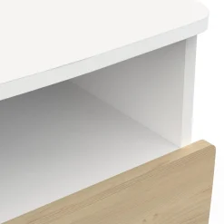 Table de chevet 1 niche et 1 tiroir blanche FIRMIANA