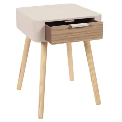 Table de Chevet 1 Tiroir En Bois Rose