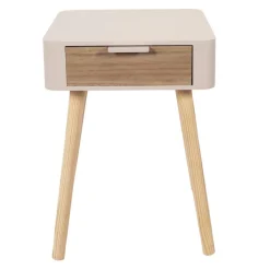 Table de Chevet 1 Tiroir En Bois Rose