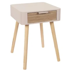 Table de Chevet 1 Tiroir En Bois Rose